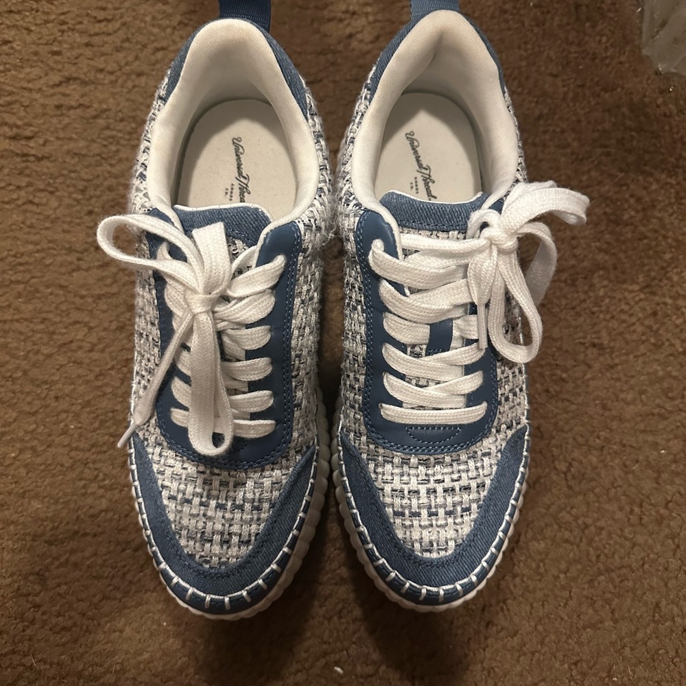 Universal Thread Blue And White Platform Sneakers - image 1